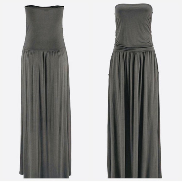 Best selling maxi Tube dress with side pockets - Picture 2 of 2